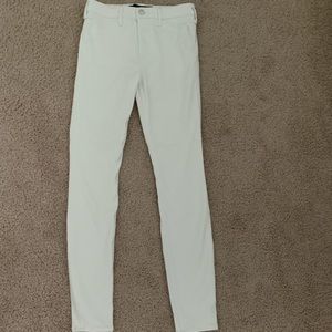 hollister high waisted white jeggings